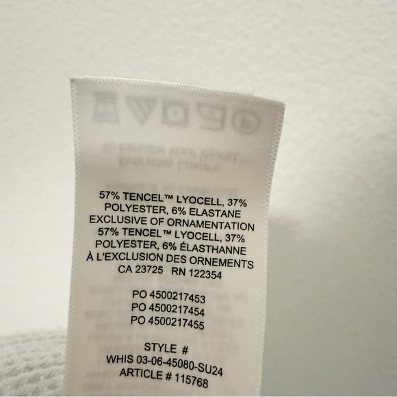 Aritzia TNA Wafflex Marks Pant Wide Leg Heather Cloud Tencel Blend Size Small - Picture 10 of 10